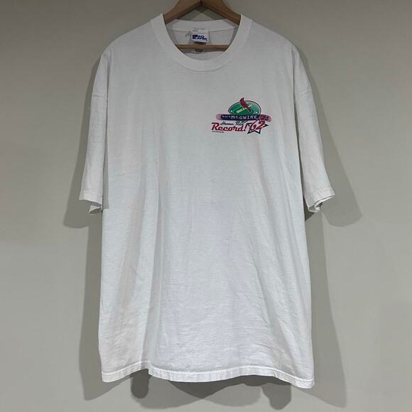 Vintage 1998 Mark McGwire Home Run Record Tee Shirt - Picture 1 of 8